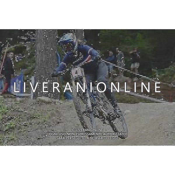 ¬© TVRG Marine Cabirou (Francia) specialita\' Downhill - gara femminile elite UCI MTB World Championships 2021 Campionati del Mondo di Mountain Bike 25-29 agosto 2021 Val di Sole Daolasa di Commezzadura (TN) Centro sportivo BikeLand 29 agosto 2021 foto Roberto Garavaglia/ag. Aldo Liverani sas/AGENZIA ALDO LIVERANI SAS