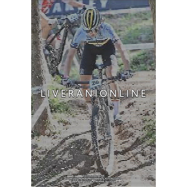 © TVRG Julia Gregoire (Belgio) specialita\' Cross Country - gara femminile juniores UCI MTB World Championships 2021 Campionati del Mondo di Mountain Bike 25-29 agosto 2021 Val di Sole Daolasa di Commezzadura (TN) Centro sportivo BikeLand 26 agosto 2021 foto Roberto Garavaglia/ag. Aldo Liverani sas/AGENZIA ALDO LIVERANI SAS