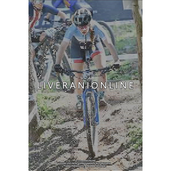 © TVRG Ella Myers (Canada) specialita\' Cross Country - gara femminile juniores UCI MTB World Championships 2021 Campionati del Mondo di Mountain Bike 25-29 agosto 2021 Val di Sole Daolasa di Commezzadura (TN) Centro sportivo BikeLand 26 agosto 2021 foto Roberto Garavaglia/ag. Aldo Liverani sas/AGENZIA ALDO LIVERANI SAS