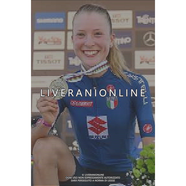 © TVRG Sara Cortinovis (Italia) 3a classificata specialita\' Cross Country - gara femminile juniores UCI MTB World Championships 2021 Campionati del Mondo di Mountain Bike 25-29 agosto 2021 Val di Sole Daolasa di Commezzadura (TN) Centro sportivo BikeLand 26 agosto 2021 foto Roberto Garavaglia/ag. Aldo Liverani sas/AGENZIA ALDO LIVERANI SAS