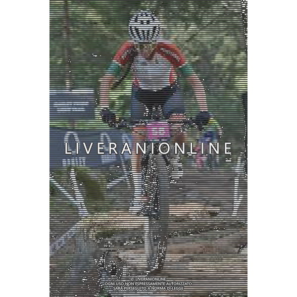 © TVRG Ana Santos (Portogallo) specialita\' Cross Country - gara femminile under 23 UCI MTB World Championships 2021 Campionati del Mondo di Mountain Bike 25-29 agosto 2021 Val di Sole Daolasa di Commezzadura (TN) Centro sportivo BikeLand 28 agosto 2021 foto Roberto Garavaglia/ag. Aldo Liverani sas/AGENZIA ALDO LIVERANI SAS