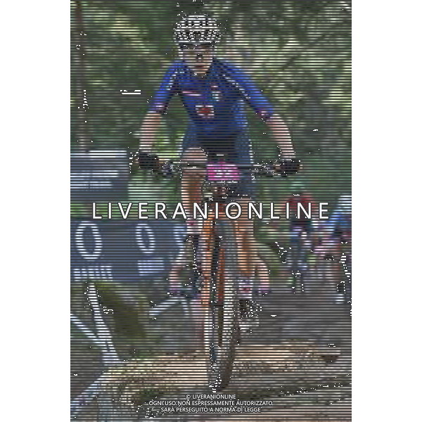 © TVRG Francesca Saccu (Italia) specialita\' Cross Country - gara femminile under 23 UCI MTB World Championships 2021 Campionati del Mondo di Mountain Bike 25-29 agosto 2021 Val di Sole Daolasa di Commezzadura (TN) Centro sportivo BikeLand 28 agosto 2021 foto Roberto Garavaglia/ag. Aldo Liverani sas/AGENZIA ALDO LIVERANI SAS