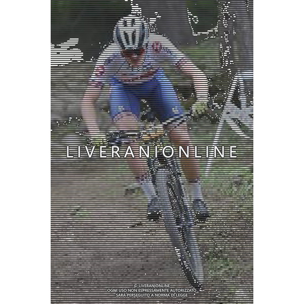 © TVRG Charlie Aldridge (Gran Bretagna) specialita\' Cross Country - gara maschile under 23 UCI MTB World Championships 2021 Campionati del Mondo di Mountain Bike 25-29 agosto 2021 Val di Sole Daolasa di Commezzadura (TN) Centro sportivo BikeLand 28 agosto 2021 foto Roberto Garavaglia/ag. Aldo Liverani sas/AGENZIA ALDO LIVERANI SAS