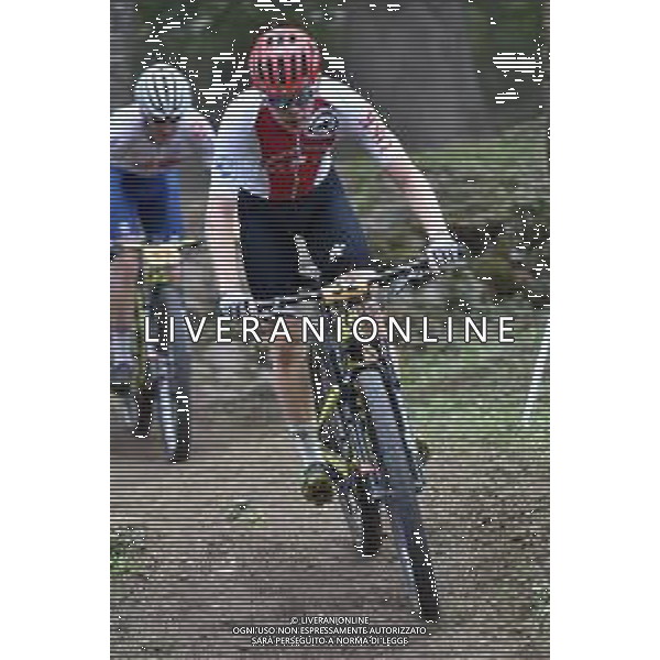 © TVRG Dario Lillo (Svizzera) specialita\' Cross Country - gara maschile under 23 UCI MTB World Championships 2021 Campionati del Mondo di Mountain Bike 25-29 agosto 2021 Val di Sole Daolasa di Commezzadura (TN) Centro sportivo BikeLand 28 agosto 2021 foto Roberto Garavaglia/ag. Aldo Liverani sas/AGENZIA ALDO LIVERANI SAS