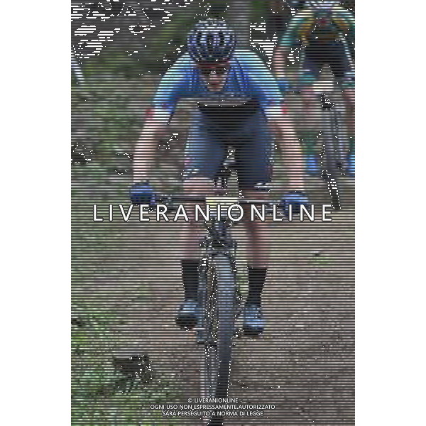 © TVRG William Cote (Canada) specialita\' Cross Country - gara maschile under 23 UCI MTB World Championships 2021 Campionati del Mondo di Mountain Bike 25-29 agosto 2021 Val di Sole Daolasa di Commezzadura (TN) Centro sportivo BikeLand 28 agosto 2021 foto Roberto Garavaglia/ag. Aldo Liverani sas/AGENZIA ALDO LIVERANI SAS
