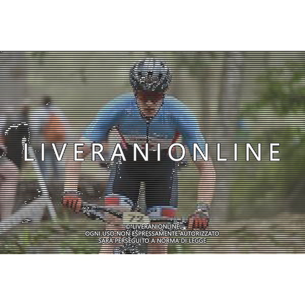 © TVRG Tyler Clark (Canada) specialita\' Cross Country - gara maschile under 23 UCI MTB World Championships 2021 Campionati del Mondo di Mountain Bike 25-29 agosto 2021 Val di Sole Daolasa di Commezzadura (TN) Centro sportivo BikeLand 28 agosto 2021 foto Roberto Garavaglia/ag. Aldo Liverani sas/AGENZIA ALDO LIVERANI SAS