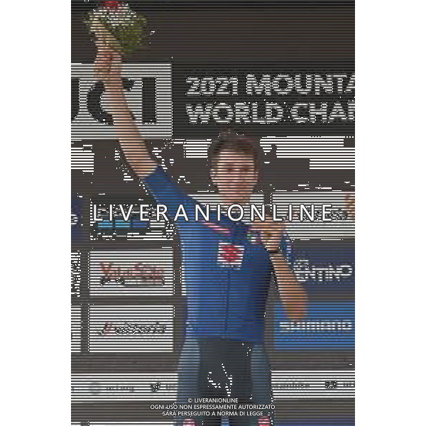 © TVRG Juri Zanotti (Italia) 2o classificato specialita\' Cross Country - gara maschile under 23 UCI MTB World Championships 2021 Campionati del Mondo di Mountain Bike 25-29 agosto 2021 Val di Sole Daolasa di Commezzadura (TN) Centro sportivo BikeLand 28 agosto 2021 foto Roberto Garavaglia/ag. Aldo Liverani sas/AGENZIA ALDO LIVERANI SAS