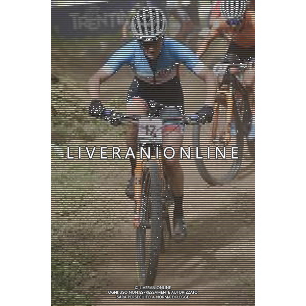 © TVRG Catharine Pendrel (Canada) specialita\' Cross Country - gara femminile elite UCI MTB World Championships 2021 Campionati del Mondo di Mountain Bike 25-29 agosto 2021 Val di Sole Daolasa di Commezzadura (TN) Centro sportivo BikeLand 28 agosto 2021 foto Roberto Garavaglia/ag. Aldo Liverani sas/AGENZIA ALDO LIVERANI SAS
