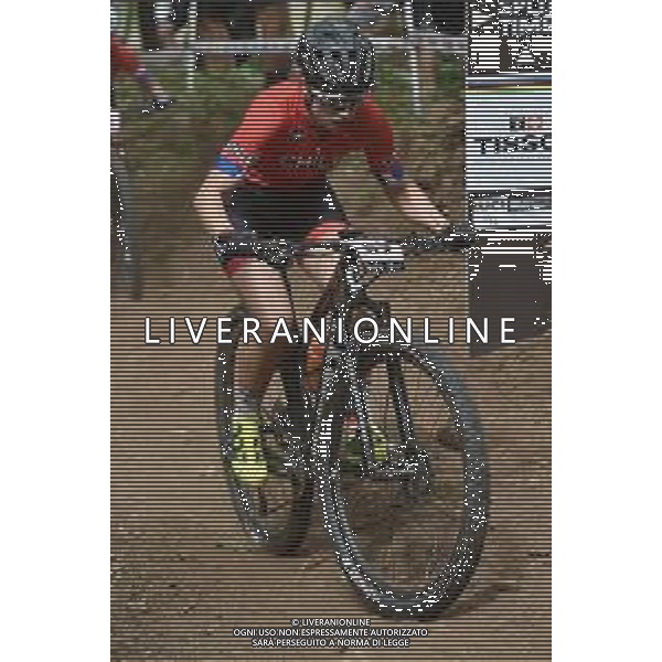 © TVRG Maria Trinidad Moreno Camus (Cile) specialita\' Cross Country - gara femminile elite UCI MTB World Championships 2021 Campionati del Mondo di Mountain Bike 25-29 agosto 2021 Val di Sole Daolasa di Commezzadura (TN) Centro sportivo BikeLand 28 agosto 2021 foto Roberto Garavaglia/ag. Aldo Liverani sas/AGENZIA ALDO LIVERANI SAS