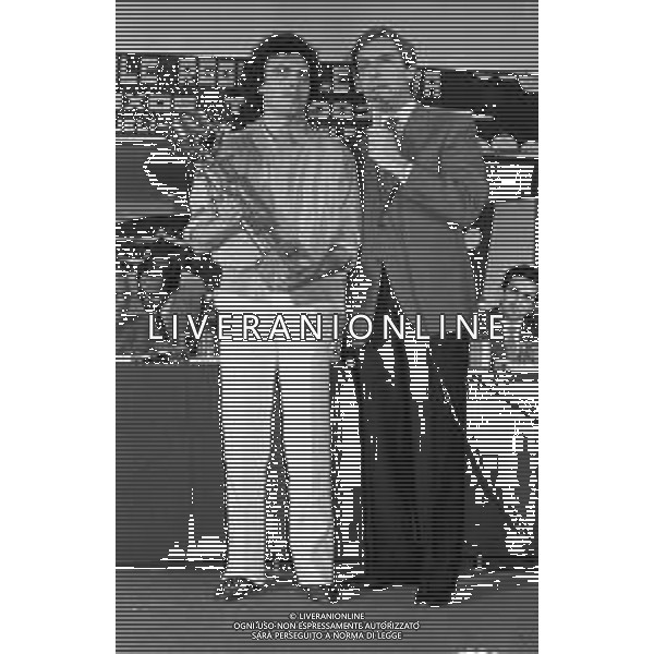 22° PREMIO REGIA TELEVISIVA - OSCAR TV 1982 GIARDINI NAXOS - RETROSPETTIVA NELLA FOTO IL CANTANTE CHRISTIAN CON DANIELE PIOMBI ©Archivio Giovanni Liverani / AGENZIA ALDO LIVERANI SAS