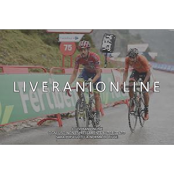 01-09-2021 Vuelta A Espana; Tappa 17 Unquera - Lagos De Covadonga; 2021, Intermarche - Wanty Gobert; 2021, Euskaltel - Euskadi; Eiking Odd, Christian; Mate, Angel Luis; Lagos De Covadonga; ©SIROTTI/AGENZIA ALDO LIVERANI SAS