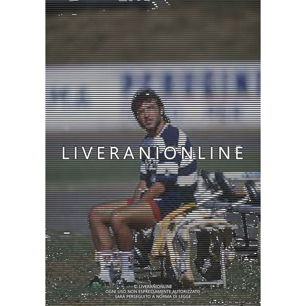 RETROSPETTIVA MASSIMO CIOCCI CALCIATORE NELLA FOTO MASSIMO CIOCCI CON LA MAGLIA DEL GENOA CALCIO AG ALDO LIVERANI SAS