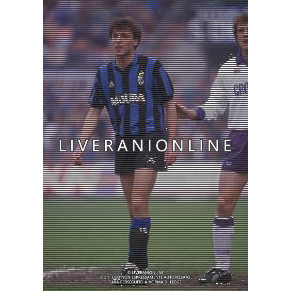 RETROSPETTIVA MASSIMO CIOCCI CALCIATORE NELLA FOTO MASSIMO CIOCCI CON LA MAGLIA DELL\' INTER AG ALDO LIVERANI SAS
