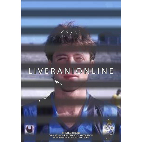 RETROSPETTIVA MASSIMO CIOCCI CALCIATORE NELLA FOTO MASSIMO CIOCCI CON LA MAGLIA DELL\' INTER AG ALDO LIVERANI SAS