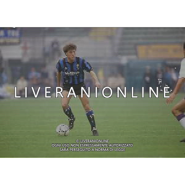 RETROSPETTIVA MASSIMO CIOCCI CALCIATORE NELLA FOTO MASSIMO CIOCCI CON LA MAGLIA DELL\' INTER AG ALDO LIVERANI SAS