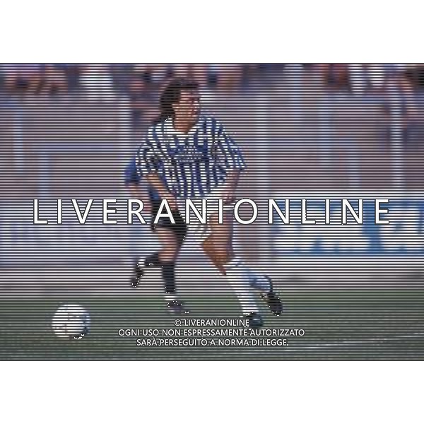 RETROSPETTIVA MASSIMO CIOCCI CALCIATORE NELLA FOTO MASSIMO CIOCCI CON LA MAGLIA DELLA SPAL CALCIO AG ALDO LIVERANI SAS