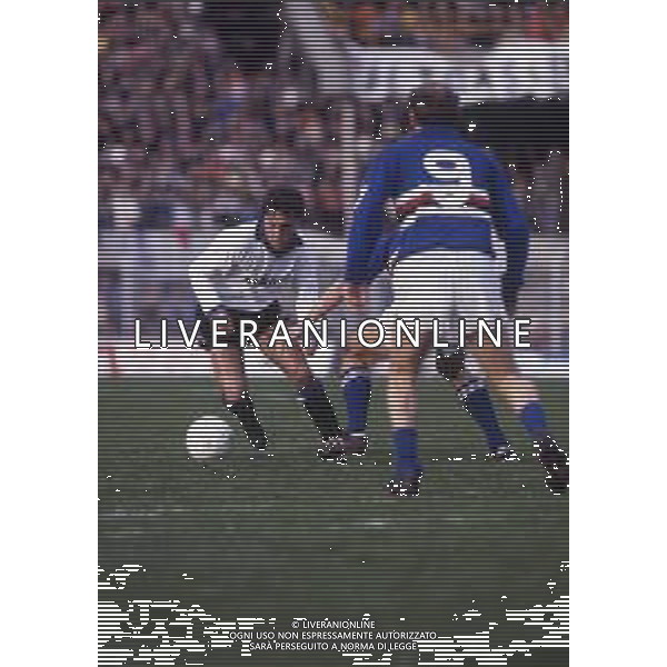 RETROSPETTIVA MASSIMO CIOCCI CALCIATORE NELLA FOTO MASSIMO CIOCCI CON LA MAGLIA DELL\' INTER AG ALDO LIVERANI SAS