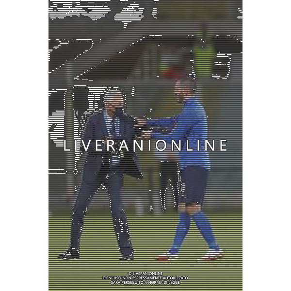 ITALIA vs BULGARIA Qualificazioni Europee del gruppo C ai Mondiali del Qatar 2022 del 02/09/2021 - nella foto: Bonucci Leonardo(Italia) premiato da gabriele gravina per le cento presenze in nazionale ©Claudio Zamagni/Agenzi Aldo Liverani s.a.s. during European Qualifying Round of FIFA World Championship of Qatar 2022 between Italy and Bulgary at A. Franchi Stadium on september 02 2021 in Florence photo credit by Claudio Zamagni/Aldo Liverani Photo Agency/AGENZIA ALDO LIVERANI SAS
