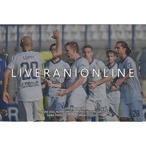 ¬© TVRG esultanza Luca Miracoli (FeralpiSalo\') dopo il gol dell\'1 a 0 Seregno vs FeralpiSalo\' Campionato Serie C girone A - 2a giornata Busto Arsizio (VA) 04-09-2021 Stadio Carlo Speroni foto Roberto Garavaglia/ag. Aldo Liverani sas /AGENZIA ALDO LIVERANI SAS