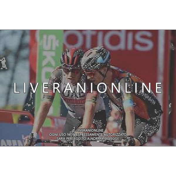 04-09-2021 Vuelta A Espana; Tappa 20 Sanxenxo - Castro De Herville De Mos; 2021, Uae - Emirates; 2021, Bahrain - Victorious; Gibbons, Ryan; Mader, Gino; Castro De Herville De Mos; ©SIROTTI/AGENZIA ALDO LIVERANI SAS