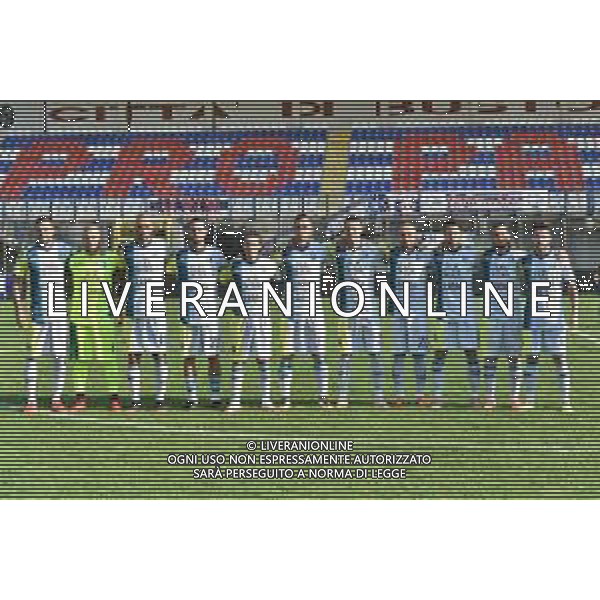 ¬© TVRG la formazione del FeralpiSalo\' da SX Elia Legati, Luca Liverani, Emanuele Suagher, Davide Balestrero, Federicio Bergonzi, Luca Miracoli, Denis Libera Hergheligiu, Davide Luppi, Luca Guidetti, Federico Carraro e Niccolo\' Corrado Seregno vs FeralpiSalo\' Campionato Serie C girone A - 2a giornata Busto Arsizio (VA) 04-09-2021 Stadio Carlo Speroni foto Roberto Garavaglia/ag. Aldo Liverani sas /AGENZIA ALDO LIVERANI SAS