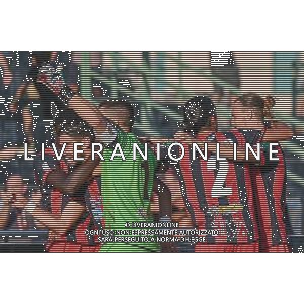 FagioliniF/LMedia - Lucchese vs Cesena - Campionato di Calcio Serie C - Lega Pro 2021/2022 05 settembre 2021 - Stadio Porta Elisa, Lucca, Italia Nella foto: Esultanza Lucchese dopo il gol di Francesco Corsinelli (Lucchese @FagioliniF/LMedia/AGENZIA ALDO LIVERANI SAS