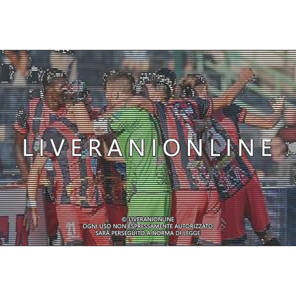 FagioliniF/LMedia - Lucchese vs Cesena - Campionato di Calcio Serie C - Lega Pro 2021/2022 05 settembre 2021 - Stadio Porta Elisa, Lucca, Italia Nella foto: Esultanza Lucchese dopo il gol di Francesco Corsinelli (Lucchese @FagioliniF/LMedia/AGENZIA ALDO LIVERANI SAS