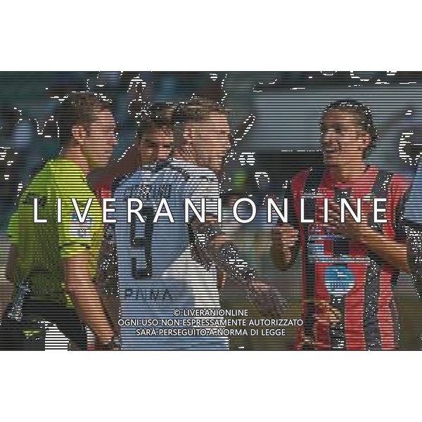 FagioliniF/LMedia - Lucchese vs Cesena - Campionato di Calcio Serie C - Lega Pro 2021/2022 05 settembre 2021 - Stadio Porta Elisa, Lucca, Italia Nella foto: Federico Papini (Lucchese) e Salvatore Caturano (Cesena) discutono in area @FagioliniF/LMedia/AGENZIA ALDO LIVERANI SAS