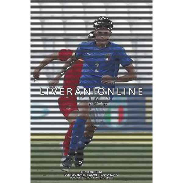 UEFA - Italia Under 21 vs Montenegro under 21- Qualificazioni al Campionato Europeo Under 21 2023 del 07/09/2021 nella foto: Raoul Bellanova (Italy) ©Claudio Zamagni/Agenzia Aldo Liverani during qualifiers UEFA Championship Under 21 - 2023 match between Italy and Montenegro under 21 on september 07 2021. photo credit by Claudio Zamagni/Aldo Liverani Photo Agency/AGENZIA ALDO LIVERANI SAS