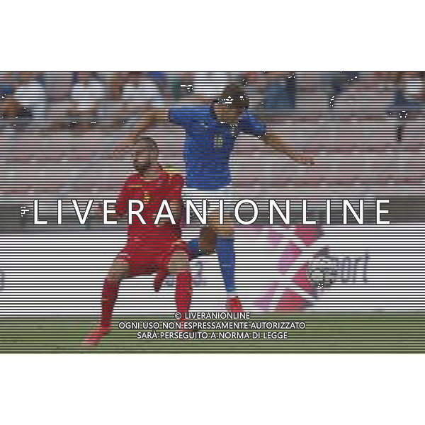 UEFA - Italia Under 21 vs Montenegro under 21- Qualificazioni al Campionato Europeo Under 21 2023 del 07/09/2021 nella foto: Lorenzo Lucca (Italy) ©Claudio Zamagni/Agenzia Aldo Liverani during qualifiers UEFA Championship Under 21 - 2023 match between Italy and Montenegro under 21 on september 07 2021. photo credit by Claudio Zamagni/Aldo Liverani Photo Agency/AGENZIA ALDO LIVERANI SAS