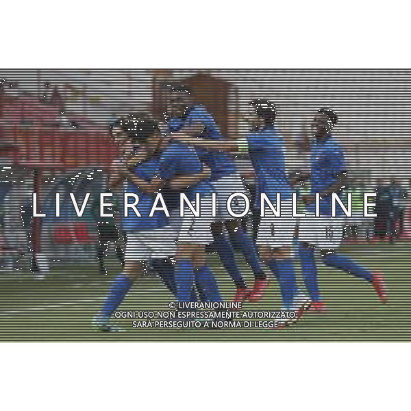 UEFA - Italia Under 21 vs Montenegro under 21- Qualificazioni al Campionato Europeo Under 21 2023 del 07/09/2021 nella foto: Esultanza italia dopo il goal di Lorenzo Colombo (Italy) ©Claudio Zamagni/Agenzia Aldo Liverani during qualifiers UEFA Championship Under 21 - 2023 match between Italy and Montenegro under 21 on september 07 2021. photo credit by Claudio Zamagni/Aldo Liverani Photo Agency/AGENZIA ALDO LIVERANI SAS