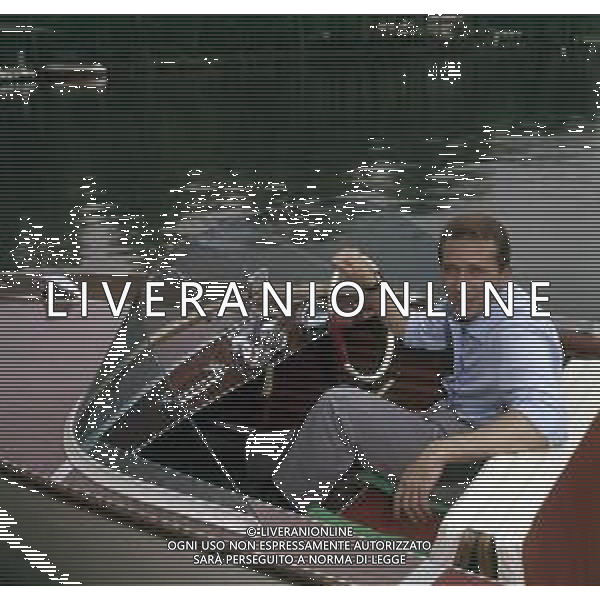 RETROSPETTIVA MIKE BONGIORNO PRESENTATORE TELEVISIVO NELLA FOTO MIKE BONGIORNO SU UN MOTOSCAFO AG ALDO LIVERANI SAS
