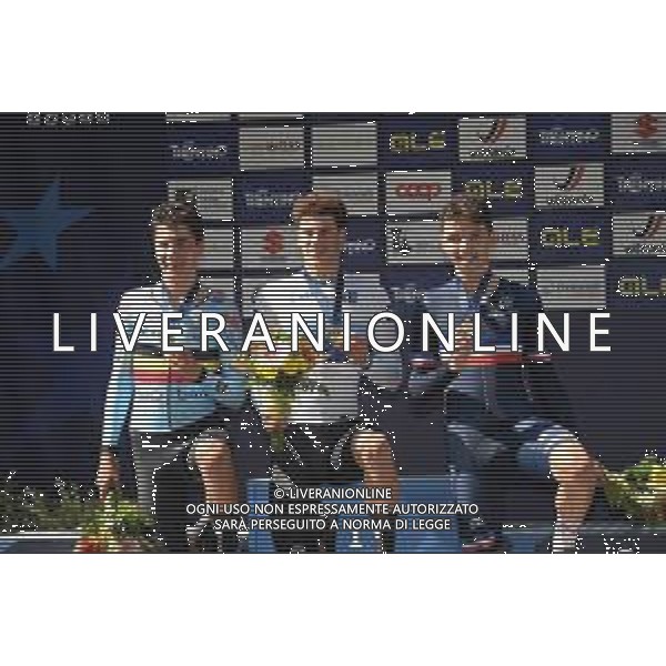 08-09-2021 European Championships Cronometro Junior; 2021, Belgium; 2021, France; Segaert, Alec; Uijtdebroeks, Cian; Le Huitouze, Eddy; Trento; ©SIROTTI/AGENZIA ALDO LIVERANI SAS