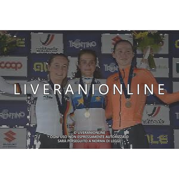 08-09-2021 European Championships Cronometro Junior Women; 2021, Russia; 2021, Germany; 2021, Olanda; Ivanchenko, Alena; Niedermaier, Antonia; Uijen, Elis; Trento; ©SIROTTI/AGENZIA ALDO LIVERANI SAS