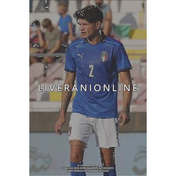UEFA - Italia Under 21 vs Montenegro under 21- Qualificazioni al Campionato Europeo Under 21 2023 del 07/09/2021 nella foto: Raoul Bellanova (Italy) ©Claudio Zamagni/Agenzia Aldo Liverani Raoul Bellanova (Italy) during qualifiers UEFA Championship Under 21 - 2023 match between Italy and Montenegro under 21 on september 07 2021. photo credit by Claudio Zamagni/Aldo Liverani Photo Agency/AGENZIA ALDO LIVERANI SAS