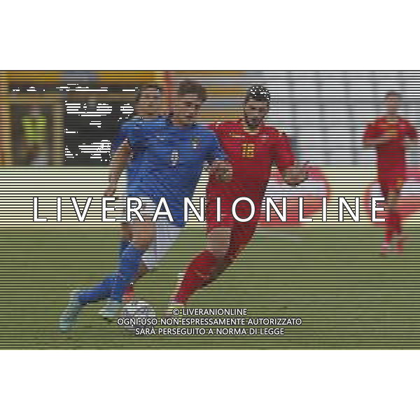 UEFA - Italia Under 21 vs Montenegro under 21- Qualificazioni al Campionato Europeo Under 21 2023 del 07/09/2021 nella foto: Lorenzo Colombo (Italy)Zaim Divanovic (Montenegro) ©Claudio Zamagni/Agenzia Aldo Liverani during qualifiers UEFA Championship Under 21 - 2023 match between Italy and Montenegro under 21 on september 07 2021. photo credit by Claudio Zamagni/Aldo Liverani Photo Agency/AGENZIA ALDO LIVERANI SAS