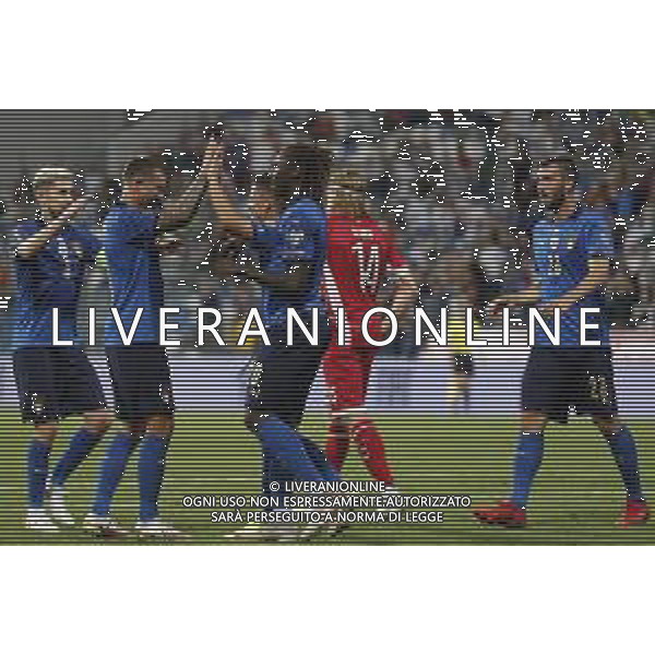 ITALIA vs LITUANIA Qualificazioni Europee del gruppo C ai Mondiali del Qatar 2022 del 08/09/2021 - nella foto: esultanza italia ©Claudio Zamagni/Agenzia Aldo Liverani s.a.s. during European Qualifying Round of FIFA World Championship of Qatar 2022 between Italy and Lituania at Mapei Stadium on september 08 2021 in Reggio Emilia photo credit by Claudio Zamagni/Aldo Liverani Photo Agency/AGENZIA ALDO LIVERANI SAS
