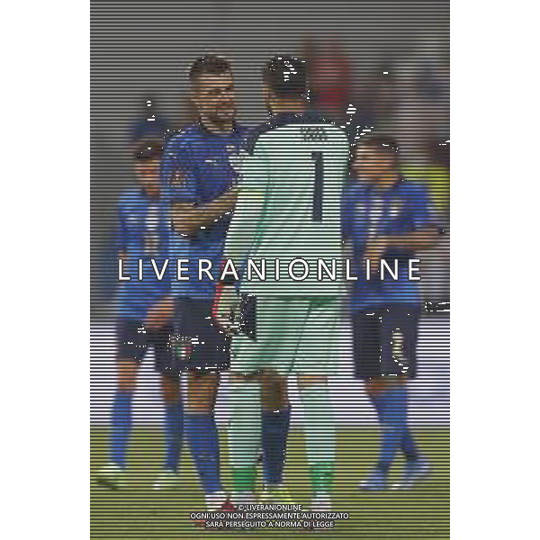 ITALIA vs LITUANIA Qualificazioni Europee del gruppo C ai Mondiali del Qatar 2022 del 08/09/2021 - nella foto: esultanza finale italia ©Claudio Zamagni/Agenzia Aldo Liverani s.a.s. during European Qualifying Round of FIFA World Championship of Qatar 2022 between Italy and Lituania at Mapei Stadium on september 08 2021 in Reggio Emilia photo credit by Claudio Zamagni/Aldo Liverani Photo Agency