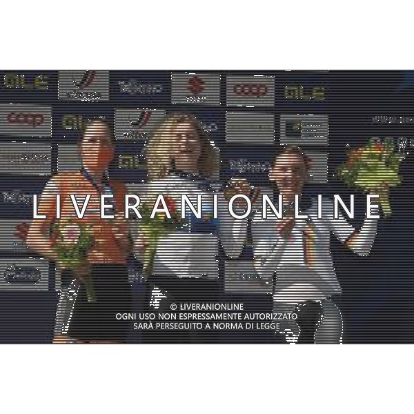 09-09-2021 European Championships Cronometro Elite Women; 2021, Svizzera; 2021, Olanda; 2021, Germany; Reusser, Marlen; Van Dijk, Ellen; Brennauer, Lisa; Trento; ©SIROTTI/AGENZIA ALDO LIVERANI SAS