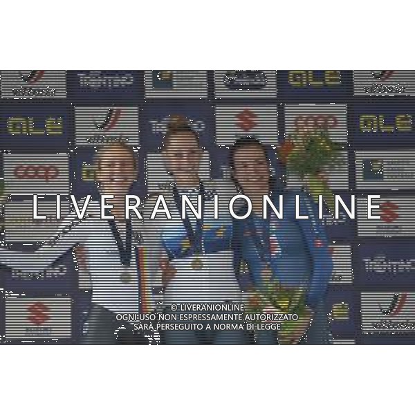 09-09-2021 European Championships Cronometro U23 Women; 2021, Italia; 2021, Germany; Guazzini, Vittoria; Ludwig, Hannah; Pirrone, Elena; Trento; ©SIROTTI/AGENZIA ALDO LIVERANI SAS