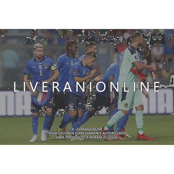 ITALIA vs LITUANIA Qualificazioni Europee del gruppo C ai Mondiali del Qatar 2022 del 08/09/2021 - nella foto: Jorginho(Italia)- Raspadori Giacomo(Italia)- Kean Moise(Italia)-Donnarumma Gianluigi(Italia)Di Lorenzo Giovanni(Italia)- ©Claudio Zamagni/Agenzia Aldo Liverani s.a.s. during European Qualifying Round of FIFA World Championship of Qatar 2022 between Italy and Lituania at Mapei Stadium on september 08 2021 in Reggio Emilia photo credit by Claudio Zamagni/Aldo Liverani Photo Agency/AGENZIA ALDO LIVERANI SAS