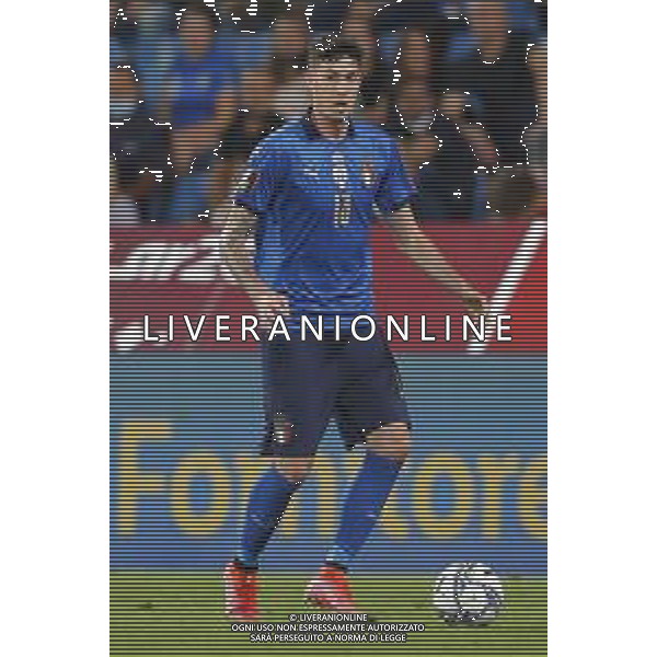 ITALIA vs LITUANIA Qualificazioni Europee del gruppo C ai Mondiali del Qatar 2022 del 08/09/2021 - nella foto: Bastoni Alessandro(Italia)- ©Claudio Zamagni/Agenzia Aldo Liverani s.a.s. Bastoni Alessandro(Italia)- during European Qualifying Round of FIFA World Championship of Qatar 2022 between Italy and Lituania at Mapei Stadium on september 08 2021 in Reggio Emilia photo credit by Claudio Zamagni/Aldo Liverani Photo Agency/AGENZIA ALDO LIVERANI SAS