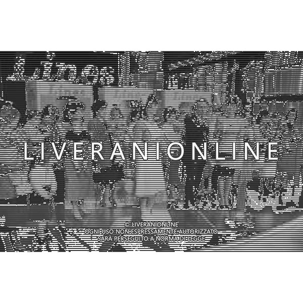 PENTATLON gioco televisivo a premi, trasmesso su Canale 5 nel 1986, condotto da Mike Bongiorno Nella foto con susanna messaggio ©Archivio Giovanni Liverani / AGENZIA ALDO LIVERANI SAS