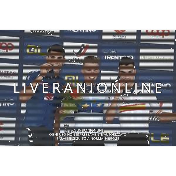 11-09-2021 European Championships U23; 2021, Belgium; 2021, Colpack - Ballan; 2021, Uae - Emirates; Nys, Thibau; Baroncini, Filippo; Trento; ©SIROTTI/ AGENZIA ALDO LIVERANI SAS