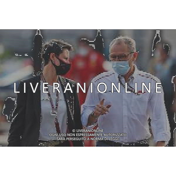 (L to R): Ellie Norman, F1 Director of Marketing and Communications with Stefano Domenicali (ITA) Formula One President and CEO. 11.09.2021. Formula 1 World Championship, Rd 14, Italian Grand Prix, Monza, Italy, Sprint Day. - www.xpbimages.com, EMail: requests@xpbimages.com © Copyright: Moy / XPB Images/ AGENZIA ALDO LIVERANI SAS - ITALY ONLY EDITORIAL USE ONLY