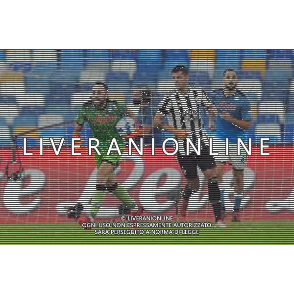 11-09-2021 NAPOLI CAMPIONATO DI CALCIO SERIE A NAPOLI-JUVENTUS Nella foto: David Ospina, Alvaro Borja Morata Foto Mosca, Ag.Liverani
