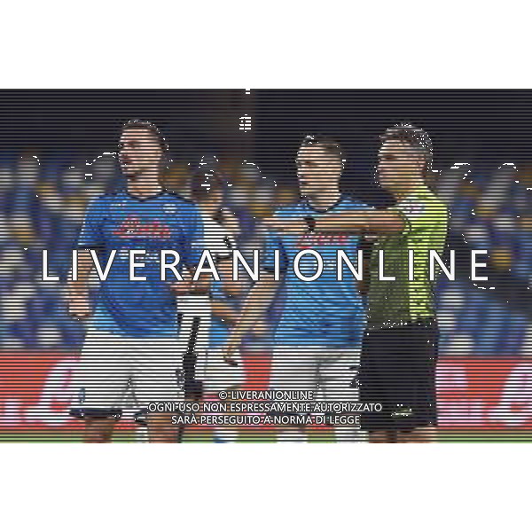 NAPOLI - JUVENTUS CAMPIONATO CALCIO SERIE A TIM 11.09.2021 NELLA FOTO arbitro Irrati, Piotr Zielinski, Fabian Ruiz ©MOSCA/ AGENZIA ALDO LIVERANI SAS
