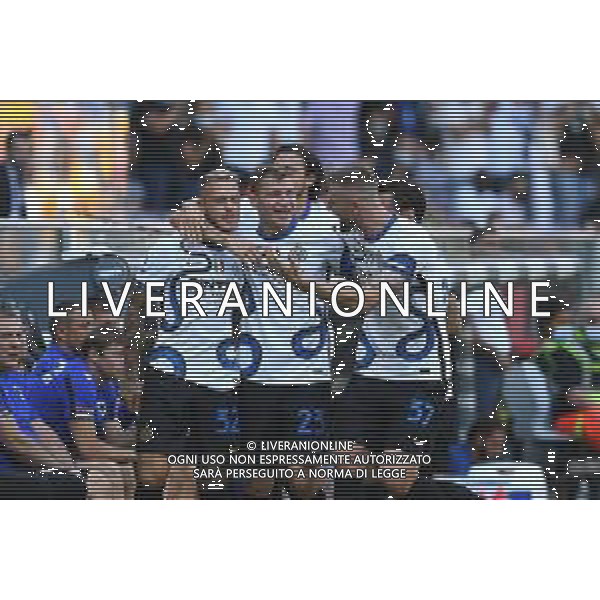 Genova 12.09.2021 Stadio Luigi Ferraris Sampdoria vs Inter Campionato Serie A 2021/2022 ©Manuela Viganti/Agenzia Aldo Liverani Nella foto: esultanza federico di marco nicolo\' barella dopo il gol ©VIGANTI/ AGENZIA ALDO LIVERANI SAS