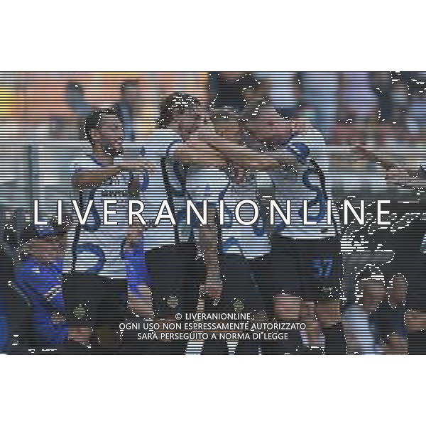 Genova 12.09.2021 Stadio Luigi Ferraris Sampdoria vs Inter Campionato Serie A 2021/2022 ©Manuela Viganti/Agenzia Aldo Liverani Nella foto: esultanza inter dopo il gol di federico di marco ©VIGANTI/ AGENZIA ALDO LIVERANI SAS