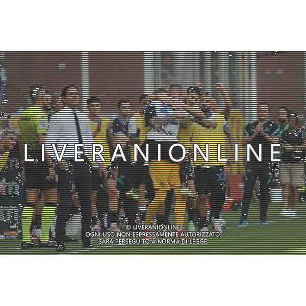 Genova 12.09.2021 Stadio Luigi Ferraris Sampdoria vs Inter Campionato Serie A 2021/2022 ©Manuela Viganti/Agenzia Aldo Liverani Nella foto: esultanza inter dopo il gol di federico di marco - simone inzaghi ©VIGANTI/ AGENZIA ALDO LIVERANI SAS